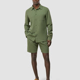Seersucker Casual Shirt Clover Green