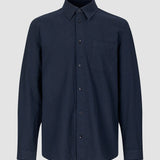 Seersucker Casual Shirt Dark Navy