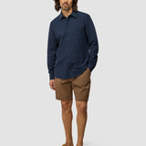 Seersucker Casual Shirt Dark Navy