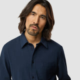 Seersucker Casual Shirt Dark Navy