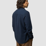 Seersucker Casual Shirt Dark Navy