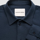 Seersucker Casual Shirt Dark Navy