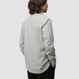 Seersucker Casual Shirt Green Stripes