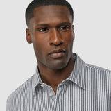 Seersucker Casual Shirt Navy Stripes