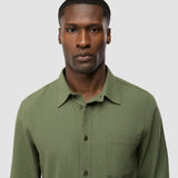 Seersucker Casual Shirt Clover Green