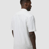 Seersucker Short Sleeve Shirt Blue Stripes