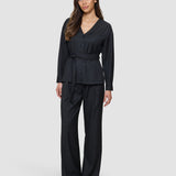 Women's Skye Belted Overshirt Black