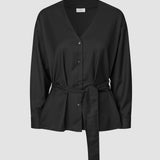 Women's Skye Belted Overshirt Black