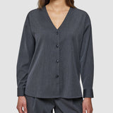Women's Skye Belted Overshirt Charcoal Melange