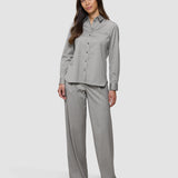 Women's Skye Shirt Mellow Beige Herringbone