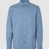 Soft Flannel Shirt Dusky Blue