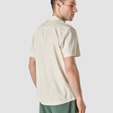 Tech Linen Bowling Short Sleeve Shirt Sandshell Stripe