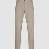 Tech Linen Elastic Pants Raw Beige