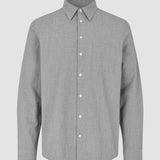 Tech Linen Casual Shirt Charcoal