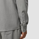 Tech Linen Casual Shirt Charcoal