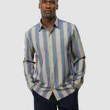 Tech Linen Casual Shirt Coastal Stripes