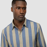 Tech Linen Casual Shirt Coastal Stripes