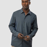 Tech Linen Casual Shirt Navy