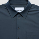 Tech Linen Casual Shirt Navy