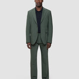 Tech Wool Suit Pants Relaxed Fit Green Night