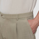 Tech Wool Suit Pants Relaxed Fit Sand