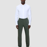 Tech Wool Suit Pants Slim Green Night