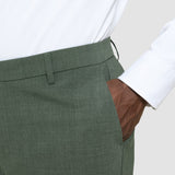 Tech Wool Suit Pants Slim Green Night