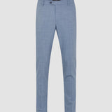 Tech Wool Suit Pants Slim Light Blue