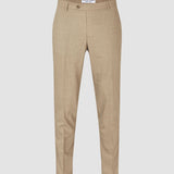 Tech Wool Suit Pants Slim Sand
