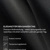 Tech Wool Suit Pants Slim Black