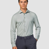Travel Shirt Mint Grey Slim