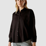 Oversized Long Sleeve Shirt Black