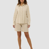 Women's Linen Shirt Sandy Beige