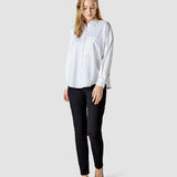 Oversized Long Sleeve Shirt Halo Stripes Latte