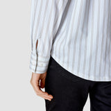 Oversized Long Sleeve Shirt Halo Stripes Latte