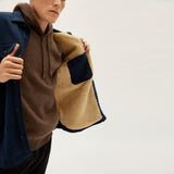 ReNew Fleece-Lined Heavyweight Overshirt | Hlboká námornícka modrá