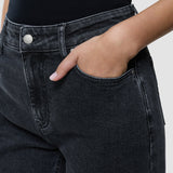 Jeans Straight Washed Black