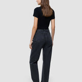 Jeans Straight Washed Black