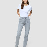 Women's Classic Jeans Tapered Light Grey Washed