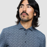 Classic Shirt Floral Allover Navy Slim