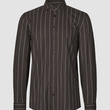 Classic Shirt Brown Pinstripes Slim