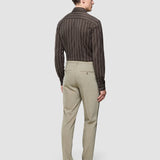 Classic Shirt Brown Pinstripes Slim