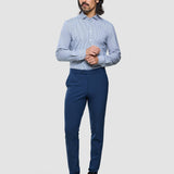 Classic Shirt Marine Herringbone Slim