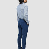 Classic Shirt Marine Herringbone Regular