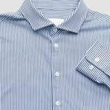 Classic Shirt Marine Herringbone Regular