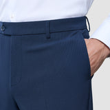 Essential Suit Pants Slim Navy Checks