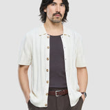 Hollow Knit Shirt Off White
