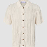 Hollow Knit Shirt Off White