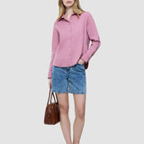 Women's Linen Shirt Dusty Cerise