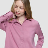 Women's Linen Shirt Dusty Cerise
